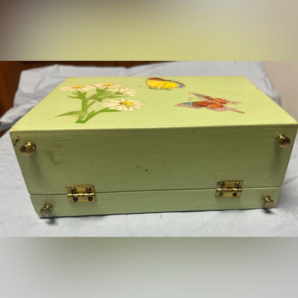 1960’s Wooden Box Purse hand painted - Picture 2 of 7